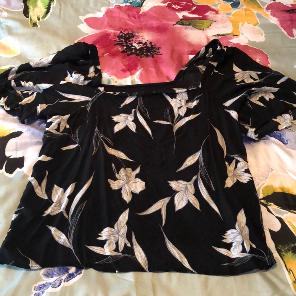 Pretty black flowy top! From target loose fit